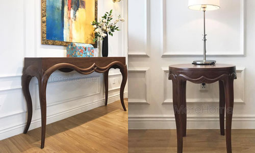  Thi công nội thất đồ gỗ óc chó tân cổ điển chung cư Vinhomes Gardenia