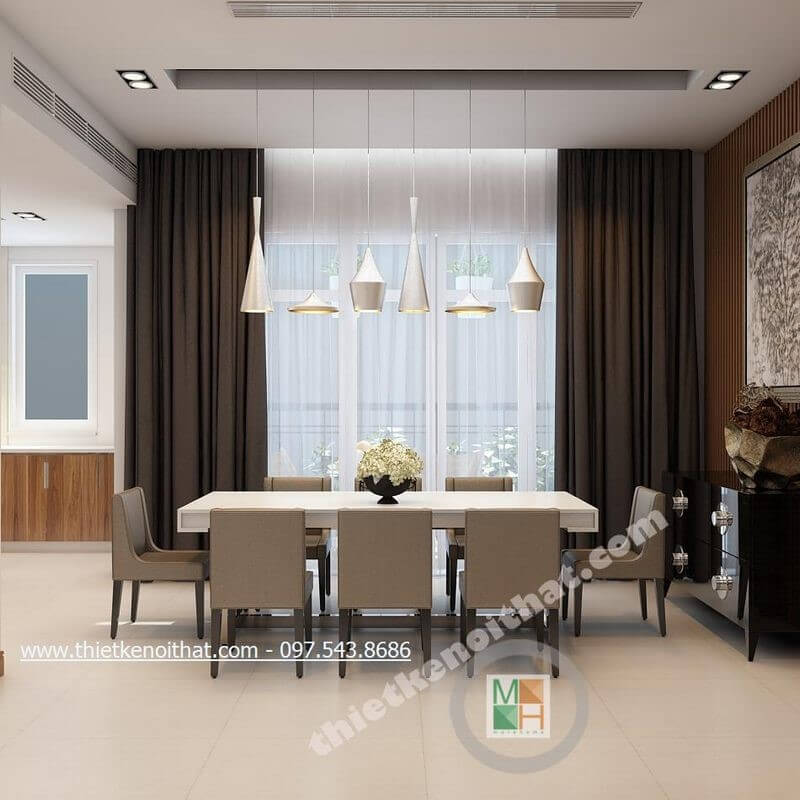 Mẫu bàn ăn tân cổ điển dành cho 8 người đẹp, sang trọng cho phòng ăn Mẫu bàn ăn tân cổ điển tinh tế và sang trọng