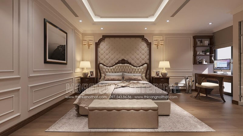 Đây là mẫu giường ngủ bằng gỗ óc chó được thiết kế đẳng cấp với phần đầu giường tinh tế bọc da sang trọng Mẫu giường ngủ gỗ óc chó tự nhiên sang trọng