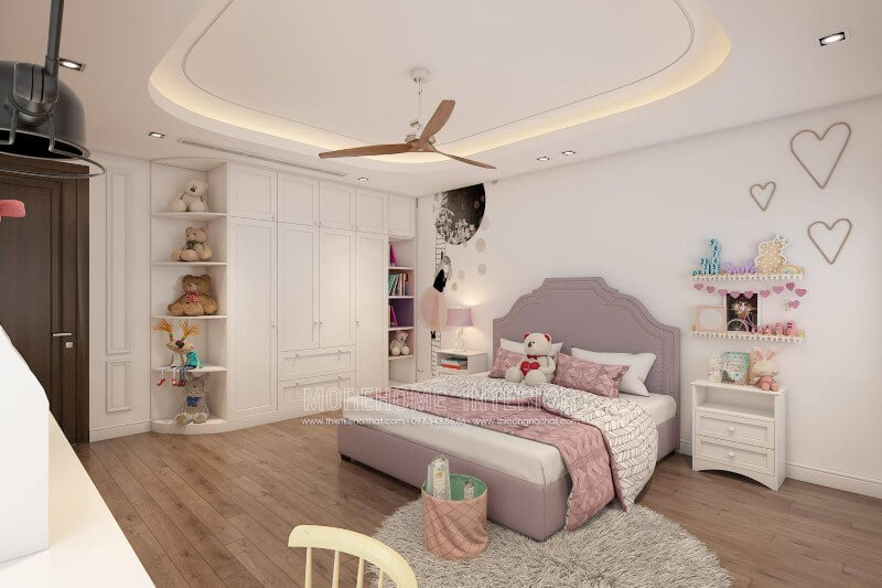 Tủ quần áo kết hợp kệ trang trí Tủ quần áo kết hợp kệ trang trí