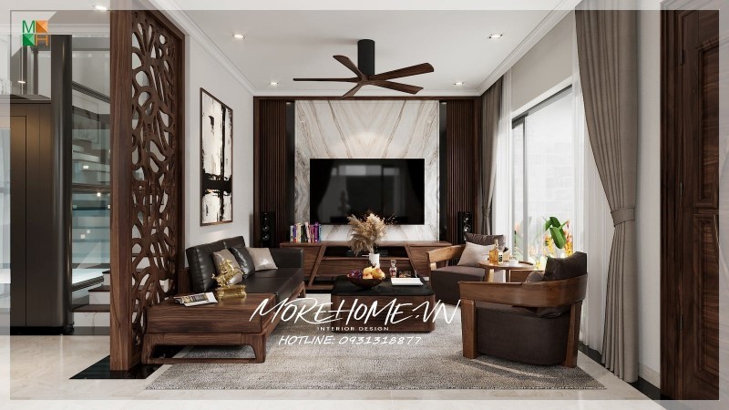 Sofa gỗ chân quỳ