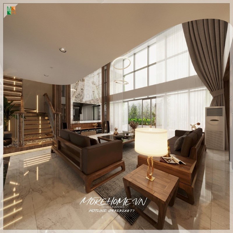 Sofa gỗ chân quỳ