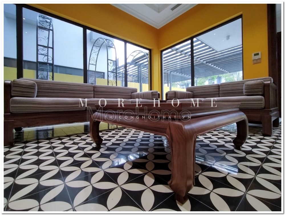 Sofa gỗ nỉ