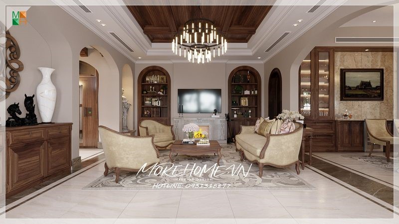 Sofa gỗ nỉ