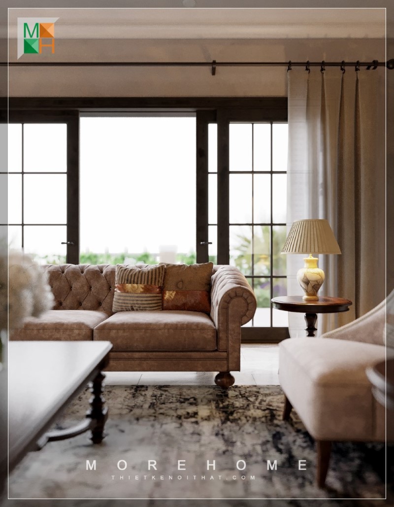 Sofa gỗ nỉ