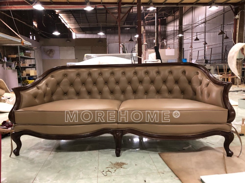Sofa gỗ da