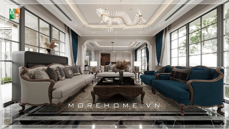 Sofa gỗ da