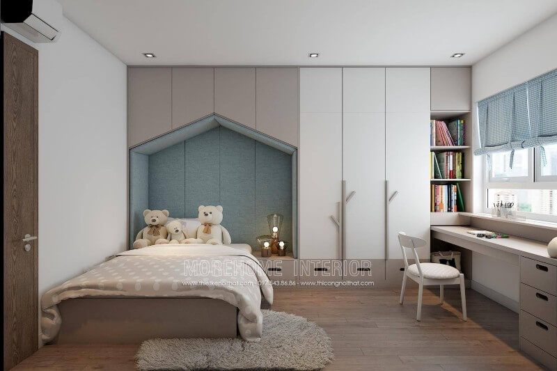 Thiết kế nội thất phòng ngủ cho bé dễ thương