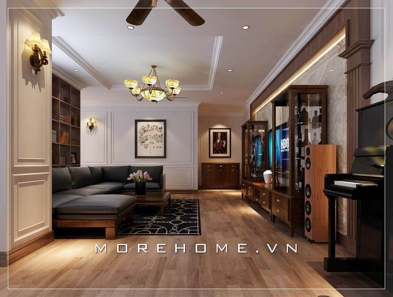 sofa gỗ sồi giả vân óc chó