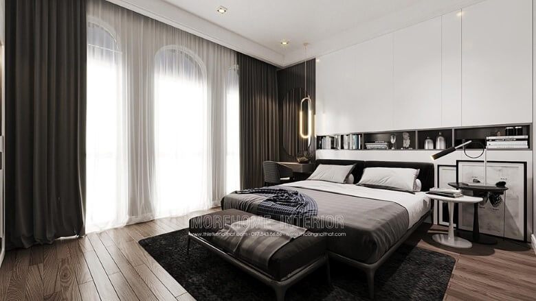 Trang trí nội thất phòng ngủ sang trọng với đồ nội thất gỗ hiện đại