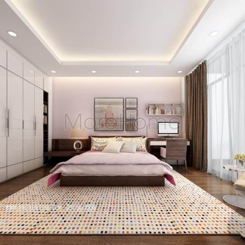 Bức tường được hoàn thiện hơn với tranh trí tranh treo tường phòng ngủ độc đáo