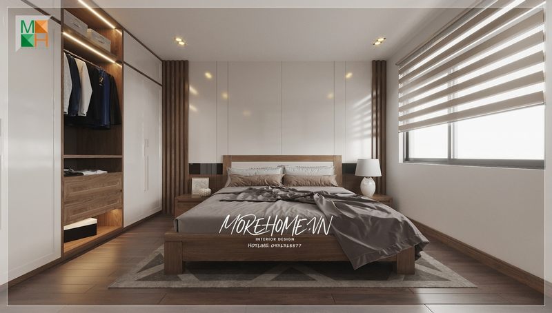 Mang sự tiện nghi và hài hòa đến với không gian sống của gia đình bằng mẫu thiết kế nội thất phòng ngủ đẹp ngây ngất của đội ngũ kiến trúc sư tại Morehome.