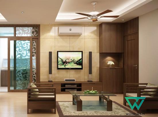 Bộ bàn ghế gỗ óc chó phòng khách