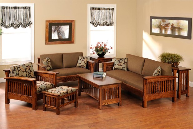sofa gỗ óc chó