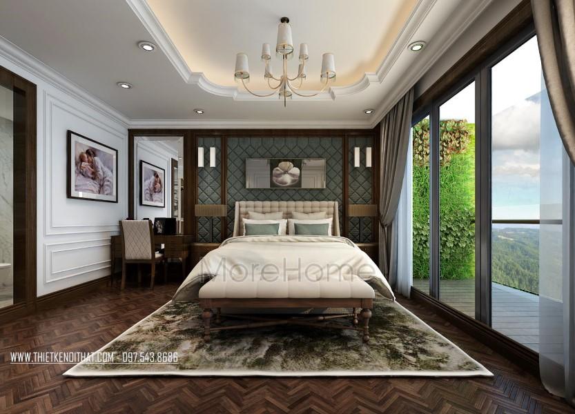 Những mẫu phòng ngủ gỗ óc chó tuyệt đẹp cho biệt thự cao cấp